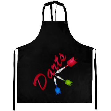 Discover Colorful darts with darts lettering Aprons