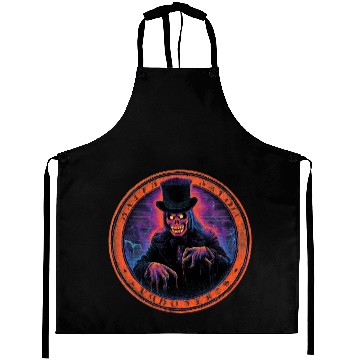 Discover Mortimer Nightshade – Haunted Host Emblem Aprons