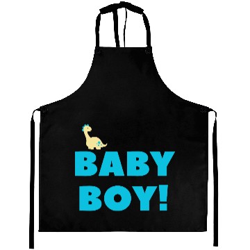 Discover Cute Baby Boy Dinosaur – Blue Newborn Gift Design Aprons