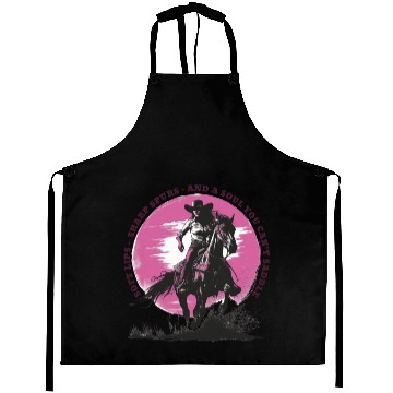 Discover Wild West Cowboy Riding Vintage Design Aprons