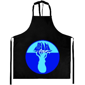 Discover Octopus Ship Attack Sailing Sailboat Sea Monster Aprons