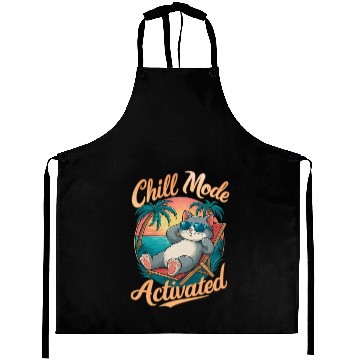 Discover Chill Mode Activated, Relax Cat, for Cat Lovers Aprons