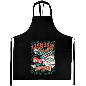 Discover Life Is A Gamble Retro Poker Player Aprons