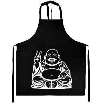 Discover Joyful Buddha Peace Symbol Design Aprons