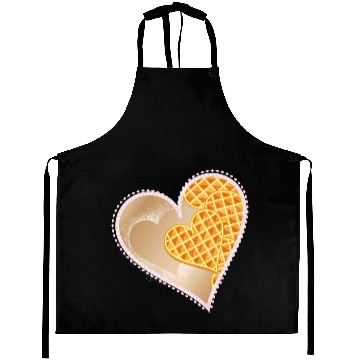 Discover Heart-shaped waffles with powdered sugar Aprons