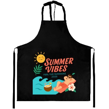 Discover Summer Vibes Sunshine Illustration Aprons
