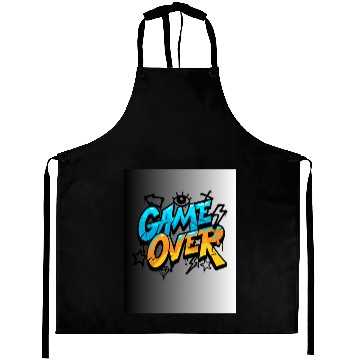 Discover Graffiti Style Game Over Illustration Aprons