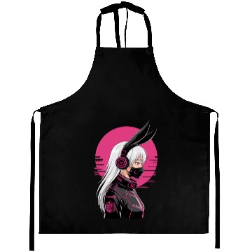 Discover Futuristic Cyberpunk Girl Aprons
