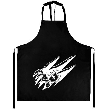 Discover Dragon Eye Claw Rip White Outline Aprons