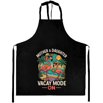 Discover Mother and Daughter Vacation Mode Design Aprons