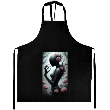 Discover Dark Forest Nymph with Blooming Roses Aprons