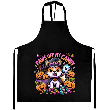 Discover Halloween Welsh Corgi Witch Paws Off My Candy Aprons