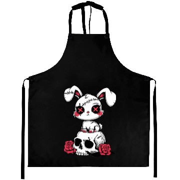 Discover Gothic Bunny on Skull – Cute but Deadly Aprons