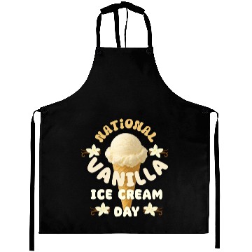 Discover National Vanilla Ice CreaM Day Design Aprons