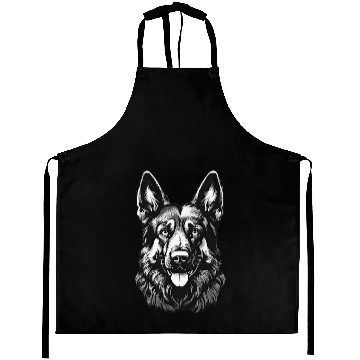 Discover German Shepherd guard dog dad pet beautiful puppy Aprons