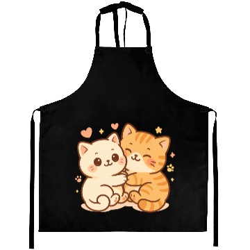Discover Cute Kittens Embracing Heartwarming Design Aprons