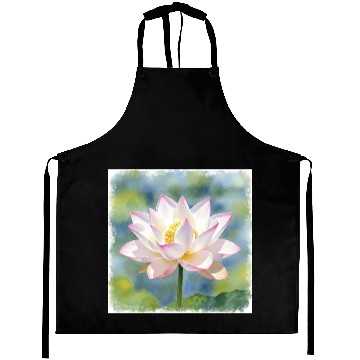 Discover Serene Water Lily Floral Print Aprons