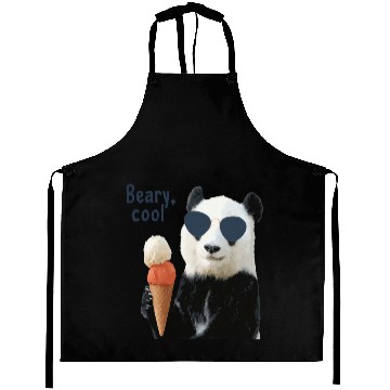 Discover Cool Panda with Sunglasses and Ice Cream Aprons