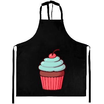 Discover Whimsical Cherry Cupcake Design Aprons