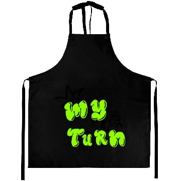 Discover "MY TURN" Bold Neon Bubble Letter Aprons – Streetwear