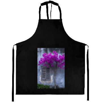 Discover Vibrant Blossom Against Rustic Wall Aprons