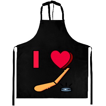 Discover I LOVE HOCKEY #1 Aprons