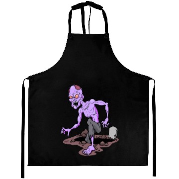 Discover Horror Zombie Monster Illustration Aprons