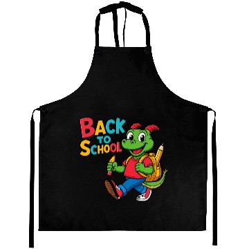 Discover Aprons «Dino Ready for School with Giant Pencil