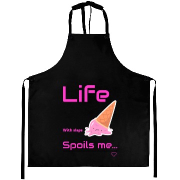Discover Whimsical Ice Cream Life Sentiment Aprons