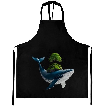 Discover Whimsical Whale with Island and Tree Aprons