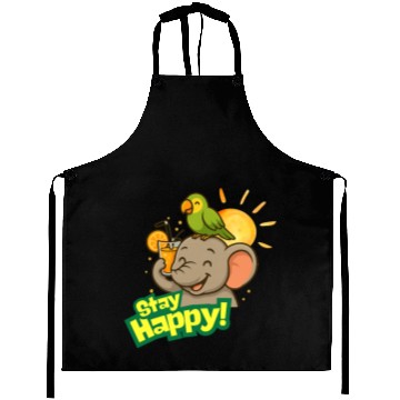 Discover Stay Happy – Smiling Elephant Aprons