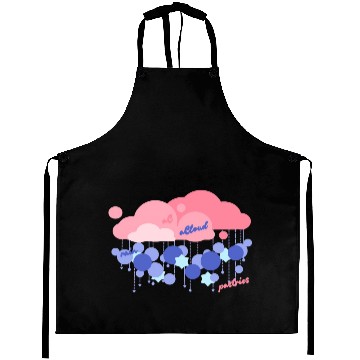Discover Pastel Rain Cloud with Star Accents Aprons