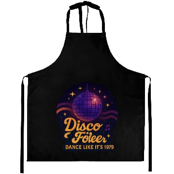 Discover Disco Foiler 1970s Dance Aprons