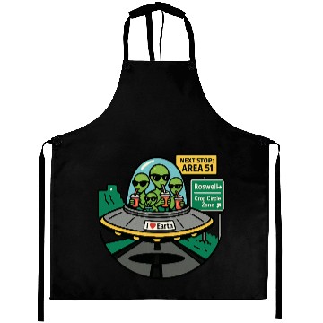 Discover Alien road trip Aprons