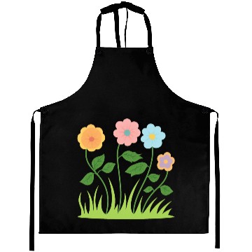 Discover Whimsical Pastel Flower Pattern Aprons