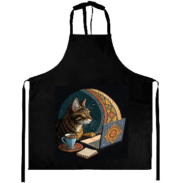 Discover I are programmer - cool hacker cat- islamic mood Aprons