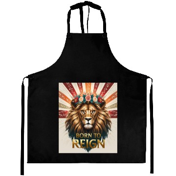 Discover Born to Reign Lion Aprons Bold Royal Jungle King