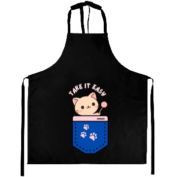 Discover Sweet Kitten Lollipop Badge Design Aprons