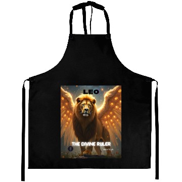 Discover Leo the Divine Ruler with Angel Wings Aprons