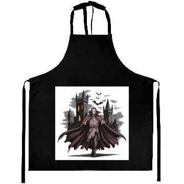 Discover Vampire Count Gothic Castle Print Aprons