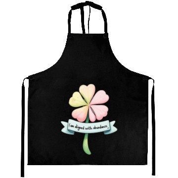 Discover Four-Leaf Clover with Affirmation Banner Aprons