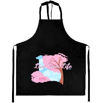 Discover Pink Cherry Blossom Inspirational Design Aprons