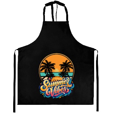 Discover Tropical Sunset Summer Vibes Design Aprons