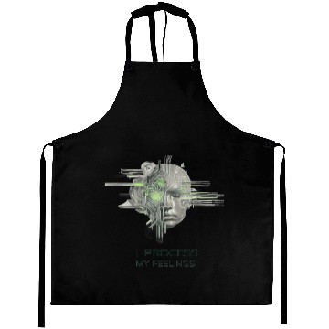 Discover Futuristic Human-AI Fusion Design Aprons