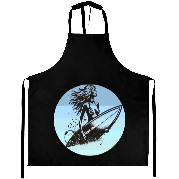 Discover Surfing Queen Motivational Design Aprons