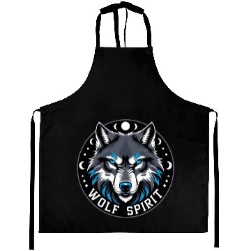 Discover Wolf Spirit Celestial Design Aprons