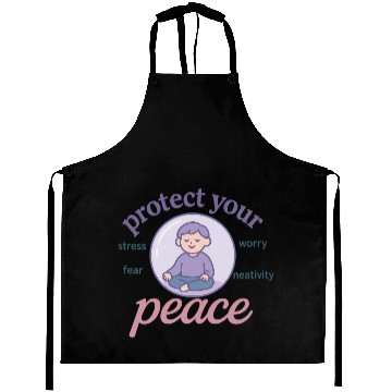 Discover Serene Peaceful Meditation Design Aprons