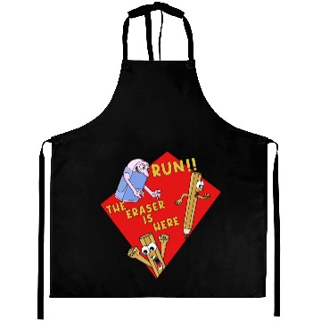 Discover Run The Eraser Is Here Funny School Aprons