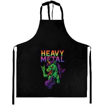Discover Heavy Metal Zombie Unicorn Aprons