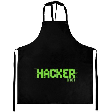 Discover Hacker Code Glitch Aprons | Cyber Security wear